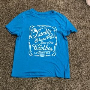 Lucky Brand Blue Short-Sleeve Graphic Tee